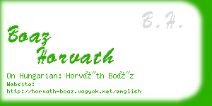 boaz horvath business card